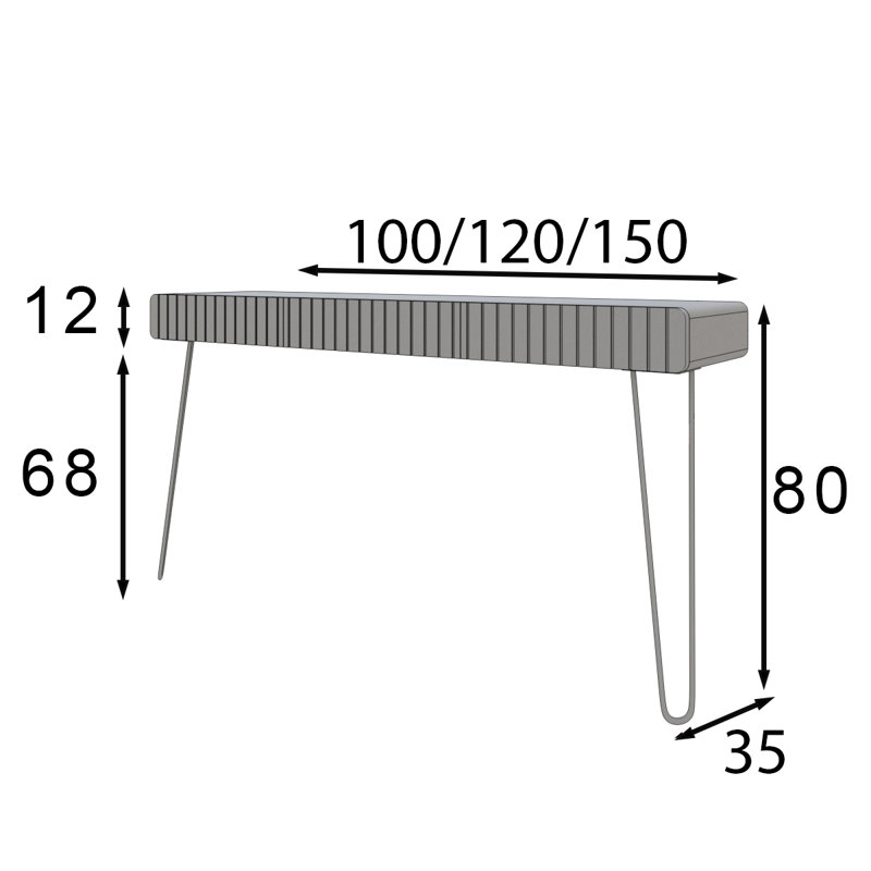 Imperium Console With Mirror R30-100, 72" H x 50" W x 20" D