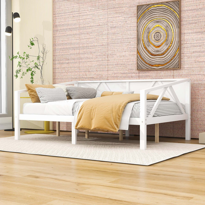 Cladinoro Wood Daybed with Slats, Full, White