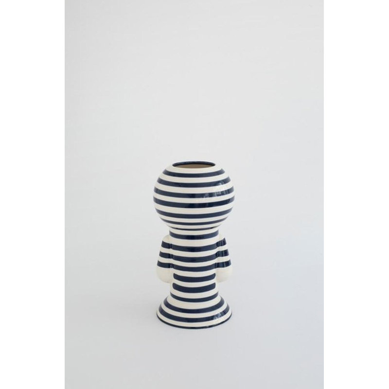 Dummy Handmade Eartenware Table Vase, Dark Blue
