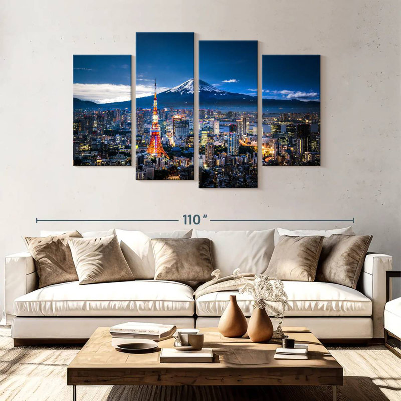 Hannes, tokyo, paysage urbain, H 54 po x l 84 po
