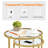 Baina 23.5"H Round Nesting End Table Set with Metal Frame-1715767582