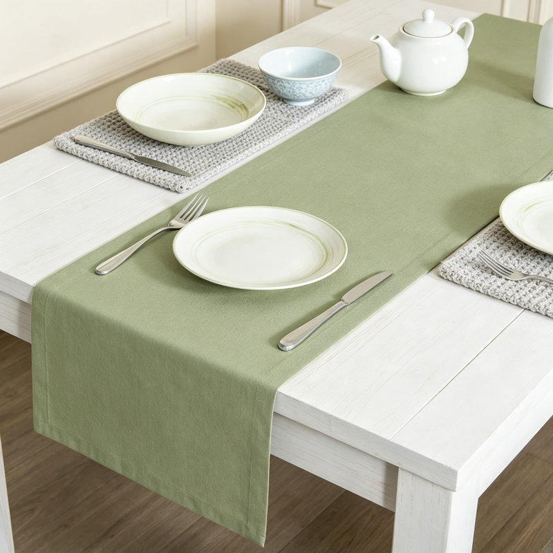 Premium Linen-Style Table Runner, Wrinkle-Resistant & Machine Washable Polyester, Rustic Farmhouse Decor For Everyday Use