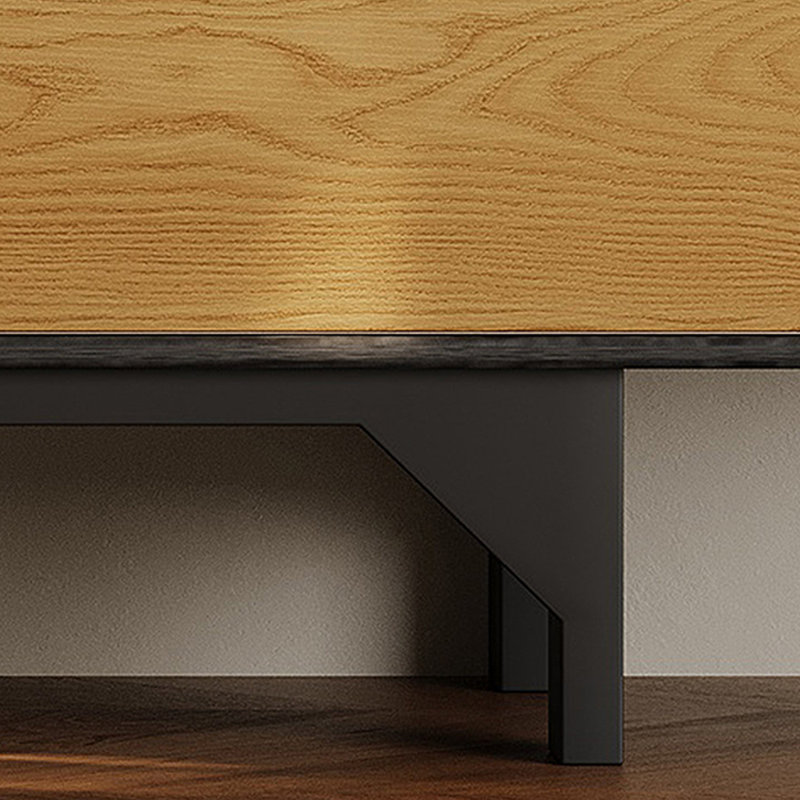 Modern Black Manufactured Wood TV Stands