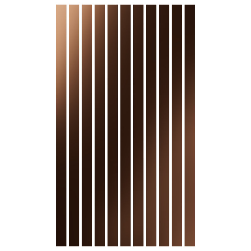 Designer Series Adjustable Slat Wall Panel Kit, 94"H x 1/8"T, 4" Slats, Bronze Mirror, Designer Series