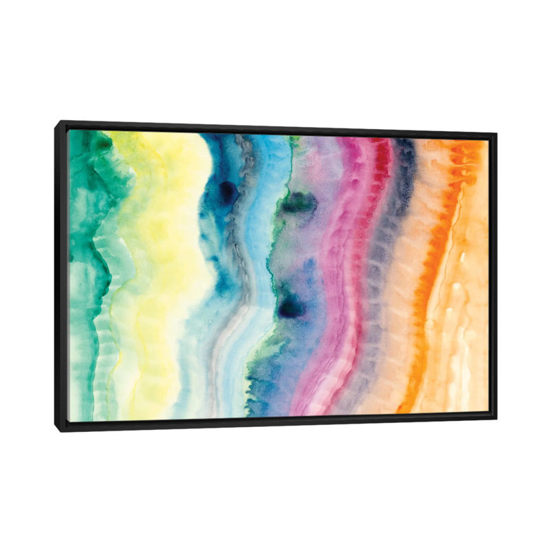 « de chasse d’rainbows », reproduction d’art sur toile, H 40 po x l 60 po x P 1,5 po, Toile avec cadre noir, Pas de tapis