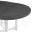 Ensemble de table de salle à manger extensible 5 pièces pour 4 personnes, table de salle à manger ronde pour 4 personnes avec chaises rembourrées, ensemble de table de cuisine de ferme avec rallonge amovible pour la salle à manger et la cuisine (gris et blanc)