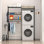 Over Washer and Dryer Shelves, 57.4" W Laundry Room Clothes Drying Rack, Height Adjustable Towel Racks