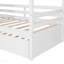 Lit simple en bois avec lit gigogne simple (blanc)