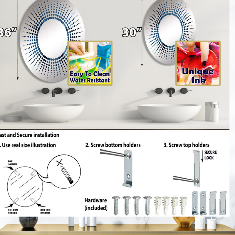 Miroir décoratif Sapphire, 35,4 po x 23,6 po