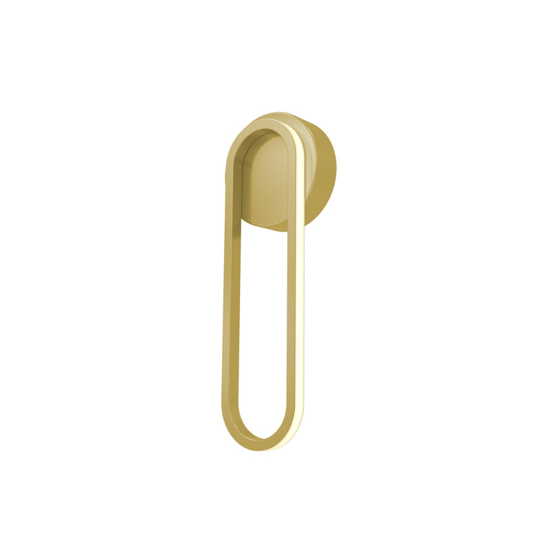 Jontasia Steel LED Flush Mounted Sconce, Gold