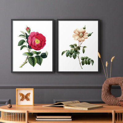 «Botanical Beauty I», reproduction encadrée de qualité supérieure - prête à être accrochée - aucun clou requis - aucun clou requis