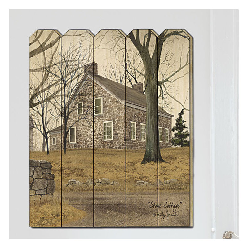« stone maison », reproduction sur bois