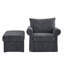 Upholstered Accent Chair With Ottoman-947080796