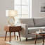 Kristine 1 Light Gold Hoop Table Lamp With Linen Shade