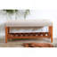 Banc en tissu et finition chêne Charla-763406880