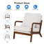 Fauteuil d'appoint rembourré en bois massif de style Mid-Century avec coussin supplémentaire
