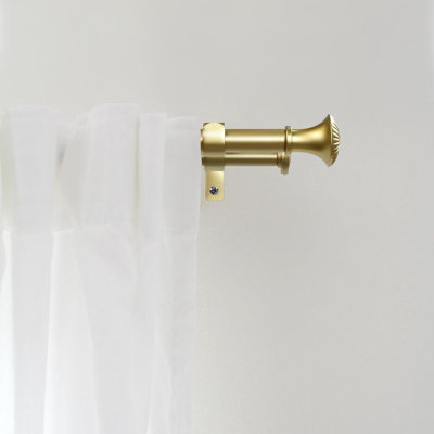 5/8" Diameter Telescoping Double Curtain Rod Set with Trumpet Finials