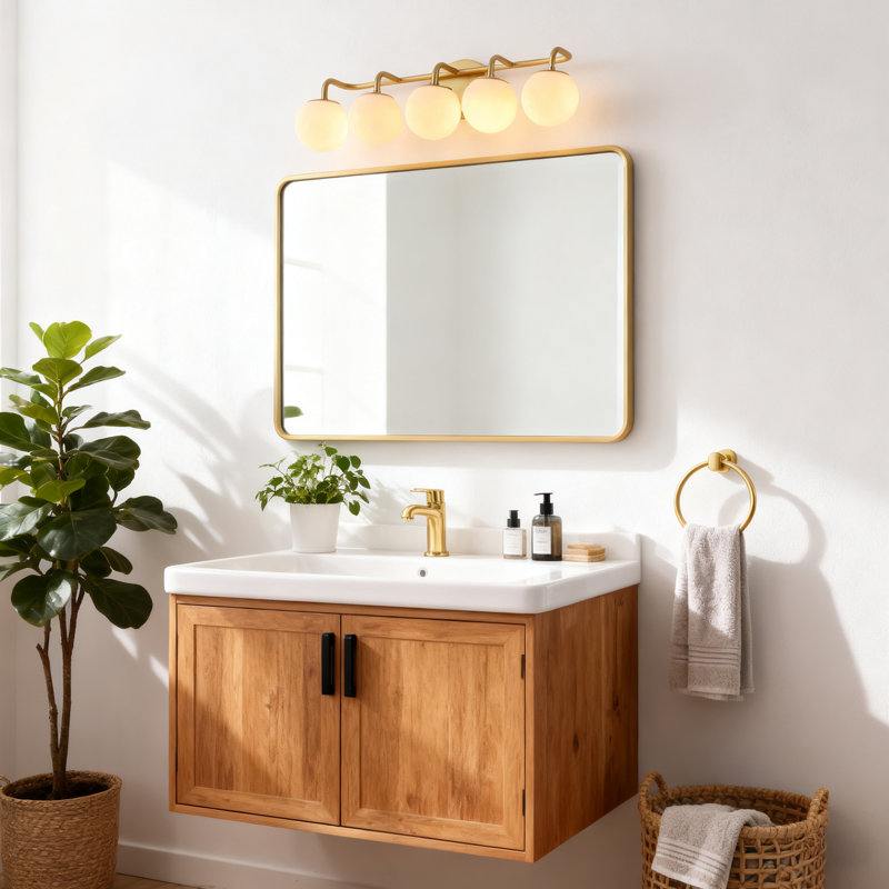 Coiffeuse Sommers Louis, Laiton doré, 5 lumières