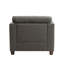Chaise en lin gris anthracite Laurissa avec 3 coussins