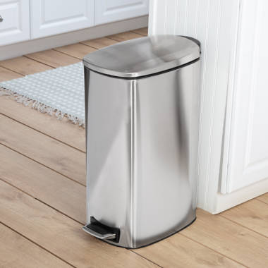 APARTMENTS 3.1 Gallons Stainless Steel Step On Trash Can Sets