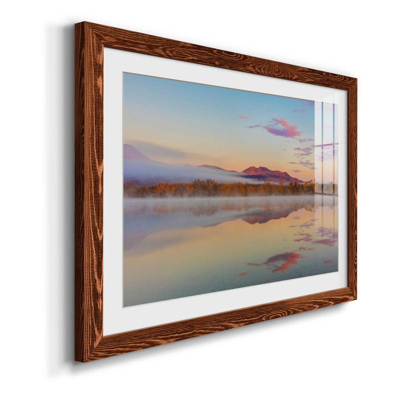 Waterton Lakes - photographie avec cadre photo, H 37,5 po x l 27,5 po x P 1,5 po, Érable encadré