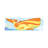 Whale Yellow Orange by Jo Lynch - Wrapped Canvas Panoramic Gallery-Wrapped Canvas Giclée