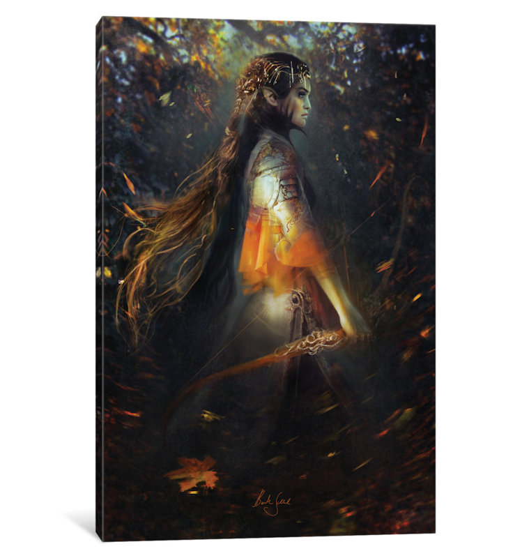 « phoenix warrior », impression sur toile, H 12 po x l 8 po x P 0,75 po