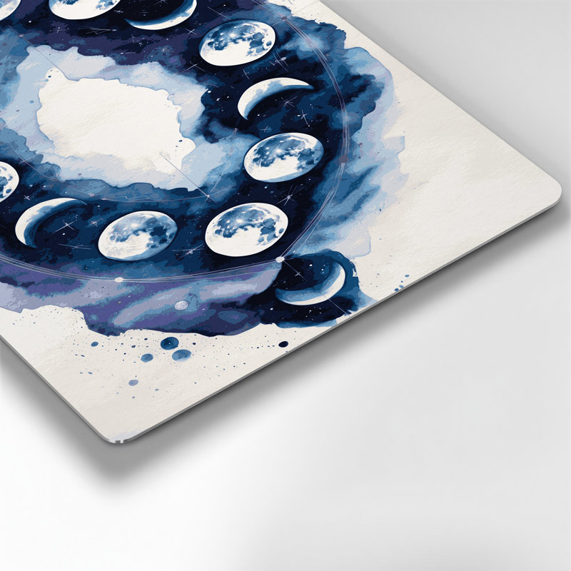 Art mural en métal beige Sci Fi Moon