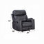 Fauteuil inclinable manuel Hori, microfibre gris foncé, porte-gobelets