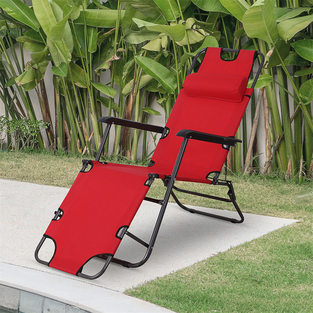 Aymelia 135cm Long Reclining Single Sun Lounger