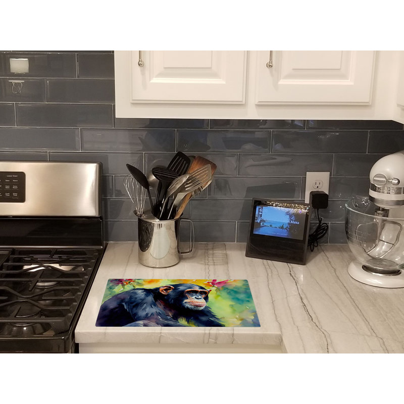 Chimpanzee Glass Cutting Board Large