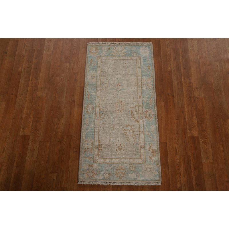 One-of-a-Kind 2'0" X 4'1" New Age Wool Area Rug in Beige