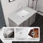 Meuble-lavabo flottant avec comptoir en marbre de culture et portes d'armoire à fermeture en douceur