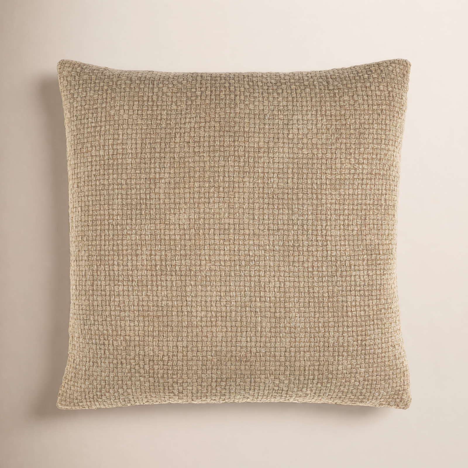 Clovis Cotton Throw Pillow, Wheat, 20" x 20", Pillow Cover Only - No Insert