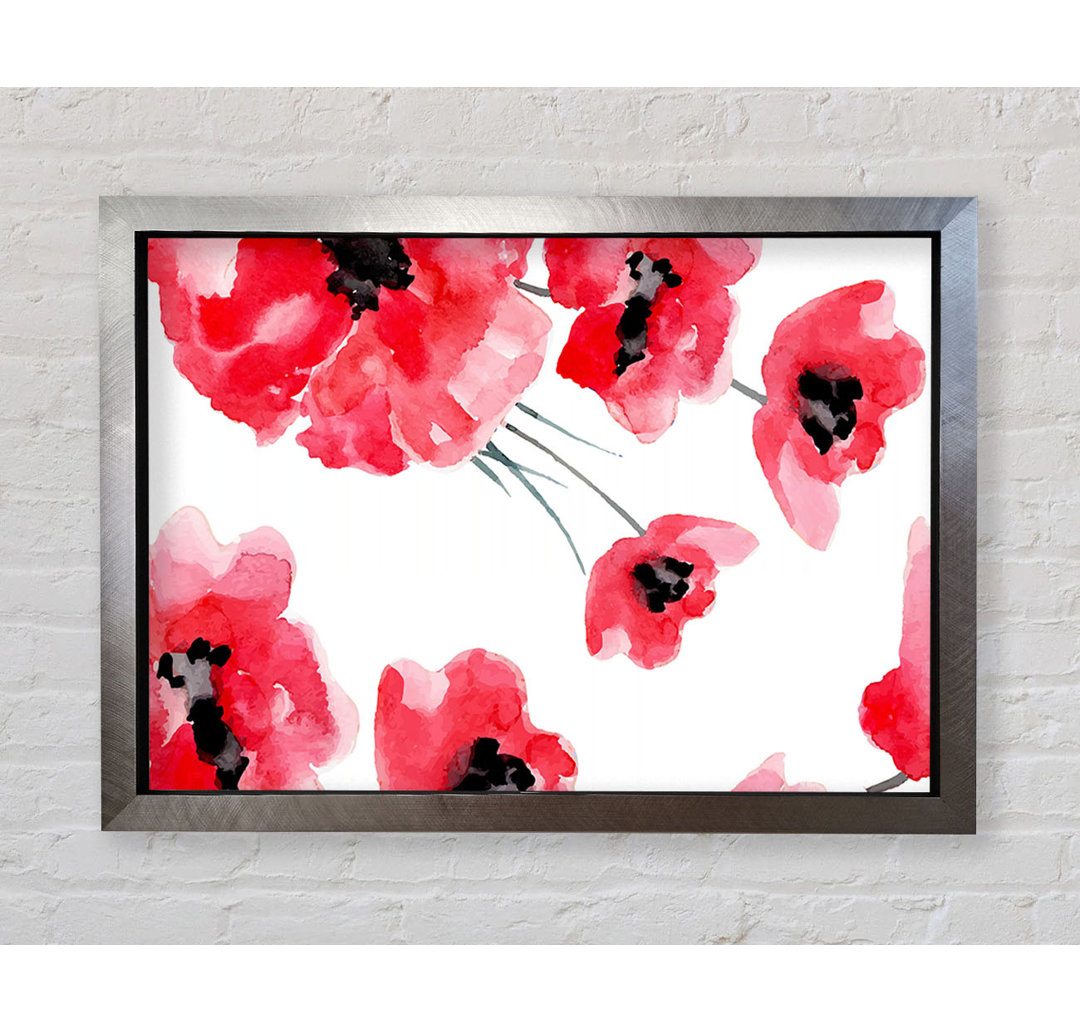 Gerahmtes Wandbild Just Poppies