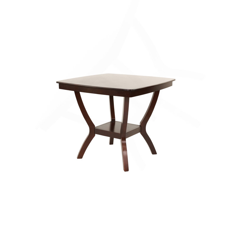 Table de salle à manger à hauteur de comptoir avec finition espresso en bois massif