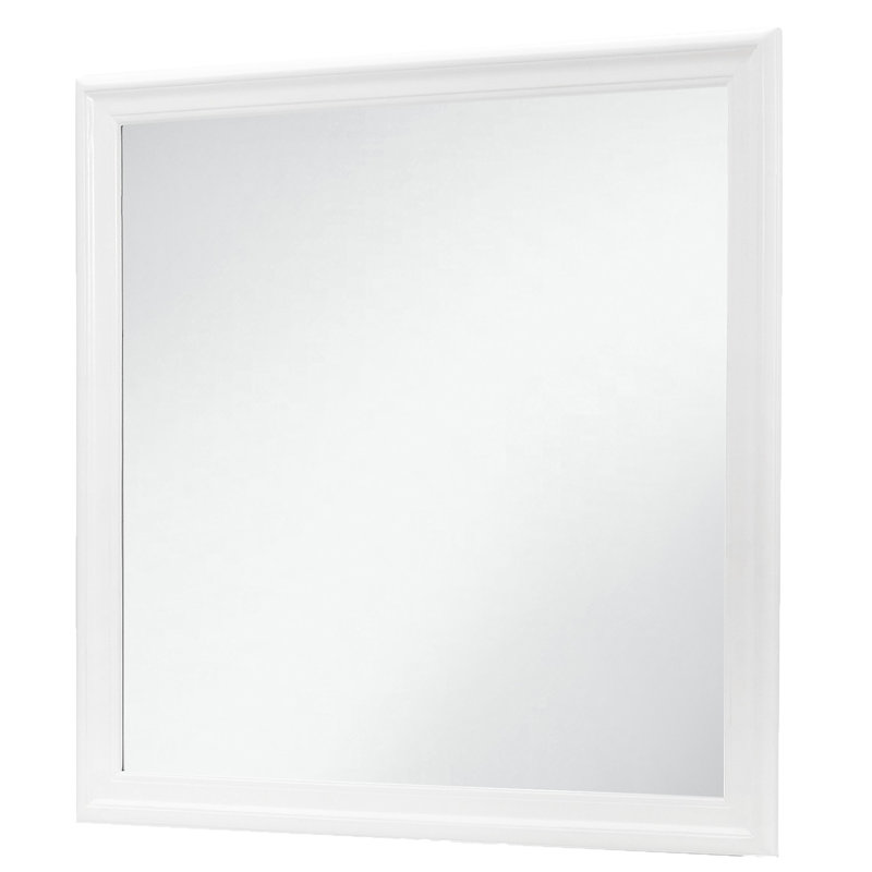 SHAKER CROCODILE METALLIC GREY MIRROR, 36.42" x 42.01", White