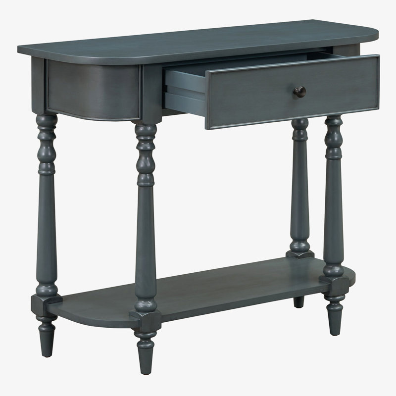Commode 2 tiroirs 36 po avec tablette ouverte, Marine