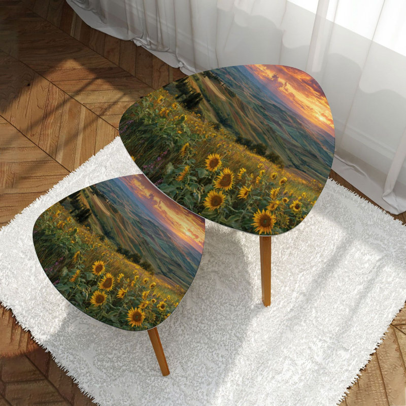 Ensemble de 2 tables basses gigognes Triangle Nesting