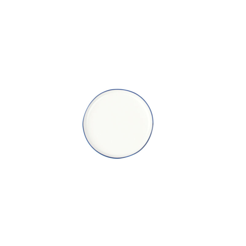 Abbesses Bread and Butter Plate, White/Blue