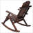 Durable Fir Log Rocking Chair For Patio And Garden, Ergonomic Design With Smooth Finish For Outdoor Relaxation-1426543094
