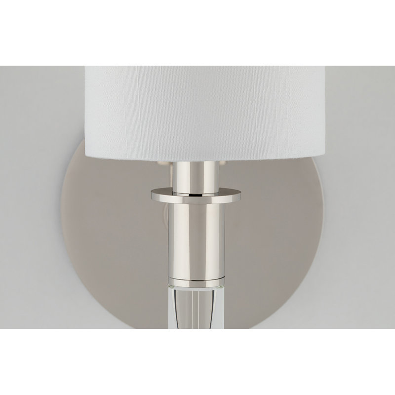 Wylie 1 - Light Flush Mounted Sconce, Polished Nickel