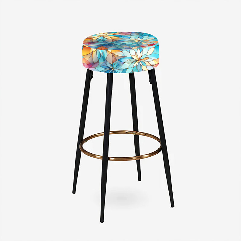 Spiritual Renewal Mediation - Ensemble de 2 tabourets de bar abstraits
