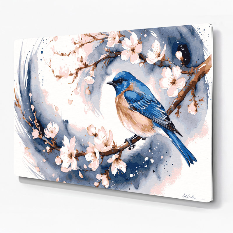 Art mural en métal oiseaux, H 16 po x l 20 po