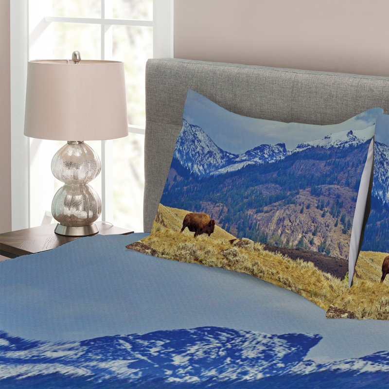 Micheal No Pattern Bedspread with Pillow Shams, 220 x 264 cm