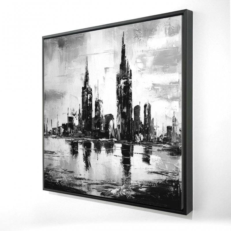 " Mono Urban Cityscape ", 24" H x 24" W
