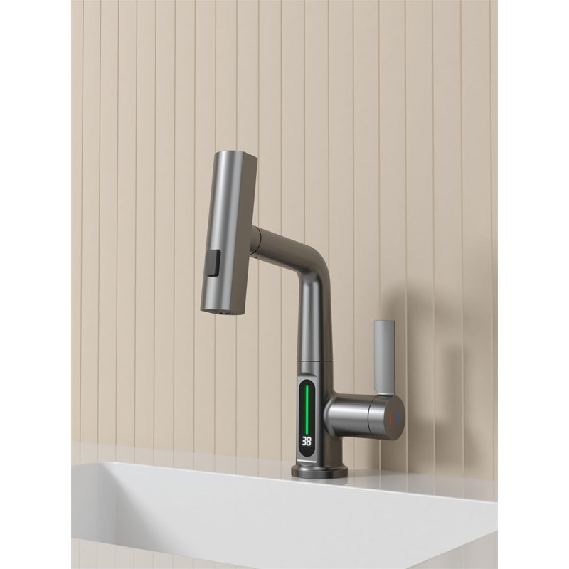 Single-handle Bathroom Faucet, Gray