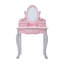 Teamson Kids Rapunzel Wooden Vanity Table with Mirror and Stool for Kids Bedroom Playroom-132784030