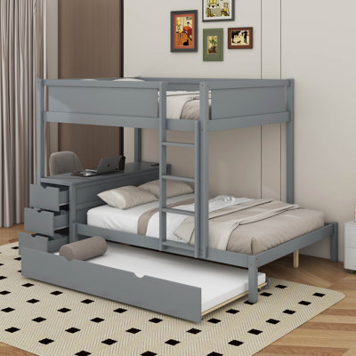 Bunk Bed With Trundle And Desk