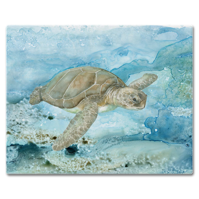 Planche à découper en verre 15 mm x 12 po CounterArt Under Sea Life
